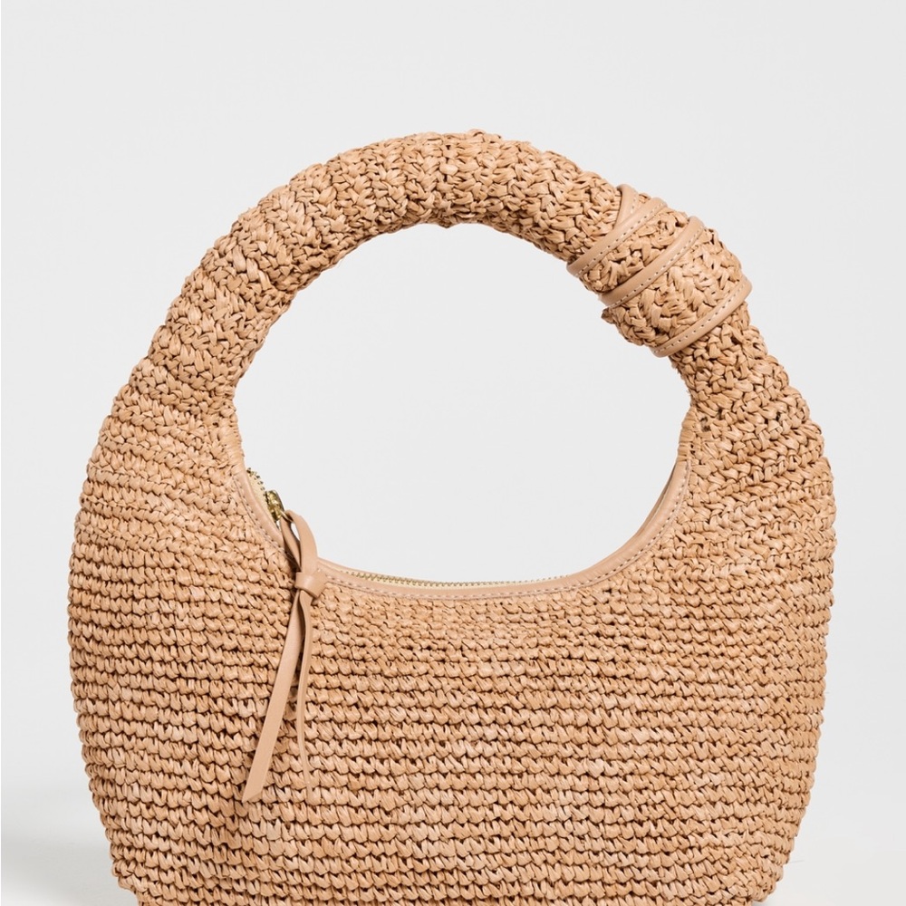 NWT btb Raffia bag Tan with Woven Texture